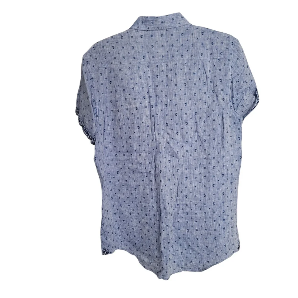 Heritage Report Collection Slim-Fit Short Sleeves Linen Shirt Men’s Medium - Picture 5 of 6